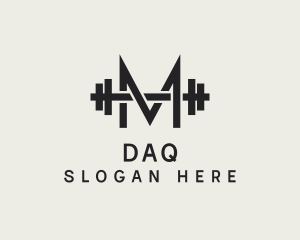 Training - Weightlifting Gym Letter M logo design