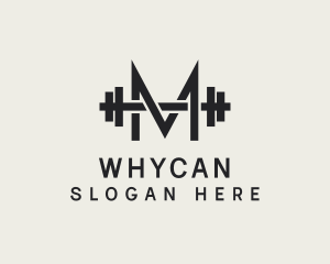 Weightlifting - Weightlifting Gym Letter M logo design