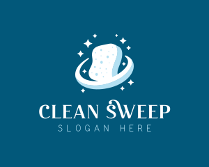 Custodian - Clean Sponge Disinfection logo design