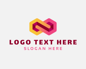 Creative Hexagon Loop logo design