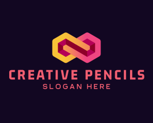 Creative Hexagon Loop logo design