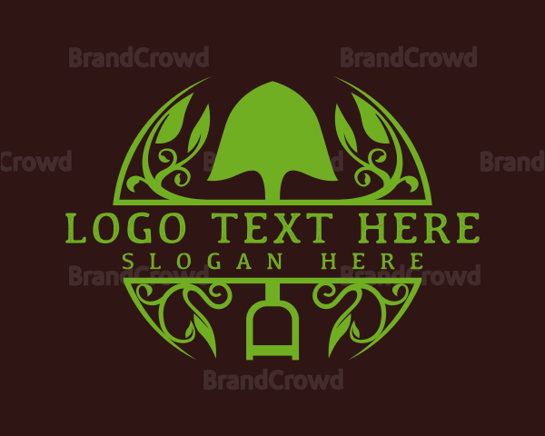 Shovel Plant Landscape Logo