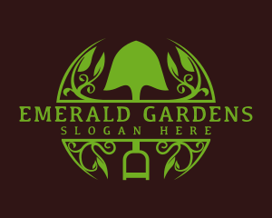 Shovel Plant Landscape logo design