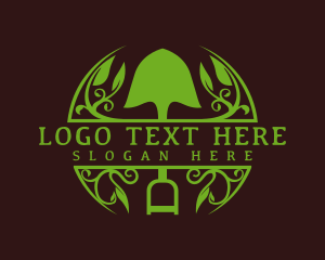 Plant - Shovel Plant Landscape logo design