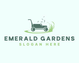 Garden Landscape Lawn Mower logo design