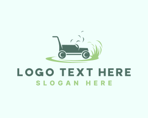 Grass - Garden Landscape Lawn Mower logo design