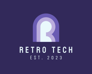 Retro Simple Rainbow logo design