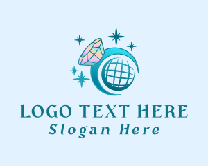 Jewelry Shop - Diamond Globe Orbit logo design