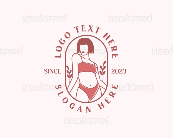 Woman Bikini Swimsuit Logo