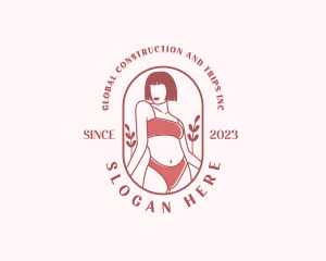 Woman Bikini Swimsuit Logo