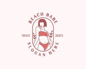 Bikini - Woman Bikini Swimsuit logo design