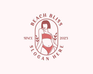 Woman Bikini Swimsuit logo design