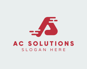 Modern Fast Letter A logo design