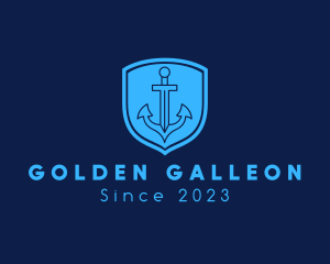 Maritime Anchor Shield logo design