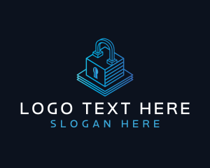 Password - Security Padlock Technology logo design