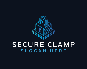 Security Padlock Technology logo design