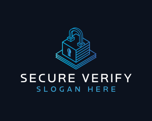 Security Padlock Technology logo design