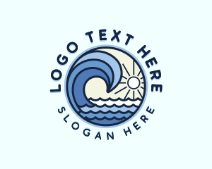 Coastal - Ocean Coastal Waves logo design