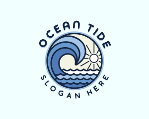 Ocean Coastal Waves logo design