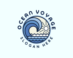 Ocean Coastal Waves logo design