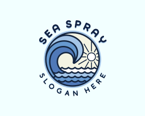 Ocean Coastal Waves logo design