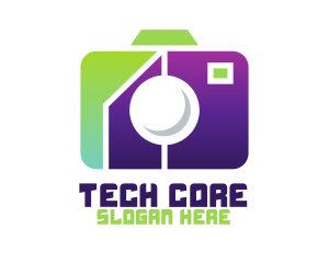 Geometric Tech Camera  logo design