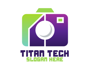 Geometric Tech Camera  logo design