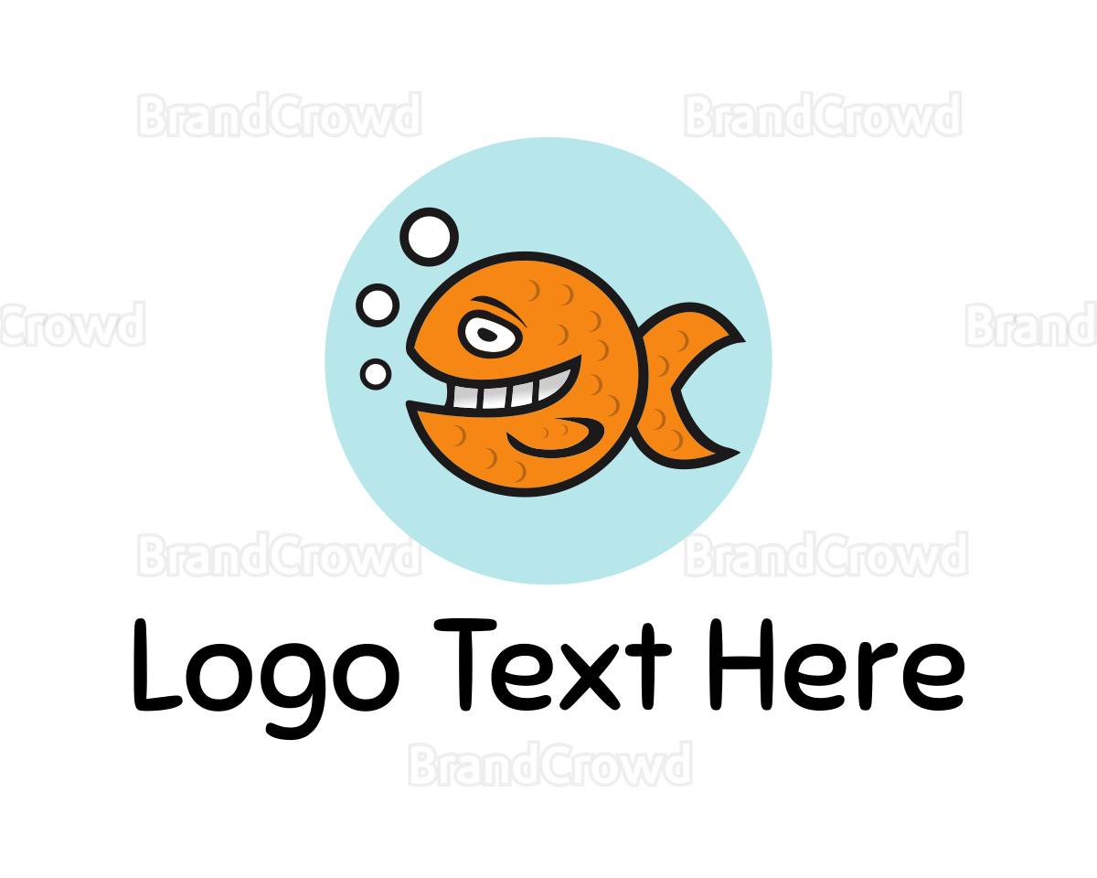 Happy Goldfish Fish Logo Brandcrowd Logo Maker