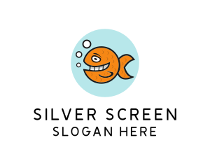 Fish - Happy Goldfish Fish logo design