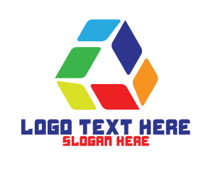 High Tech - Colorful Tech Triangle logo design