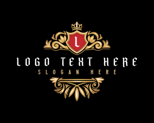 Wine - Elegant Shield Crown logo design