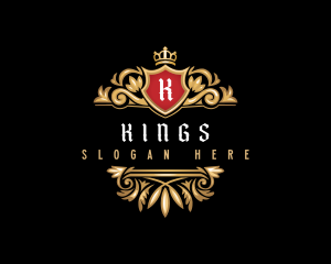 Elegant Shield Crown logo design