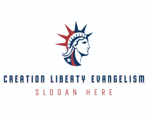 USA Lady Liberty logo design