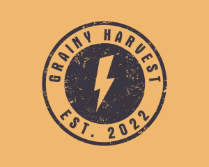 Grainy - Electric Lightning Bolt logo design