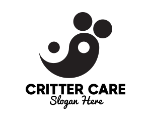 Critter - Yin Yang Mouse logo design