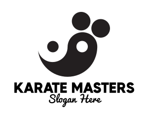 Karate - Yin Yang Mouse logo design