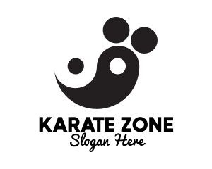 Karate - Yin Yang Mouse logo design