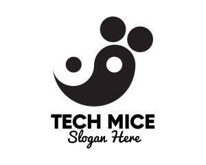 Mice - Yin Yang Mouse logo design