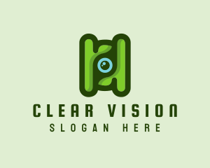 Optical - Optic Eye Leaf logo design