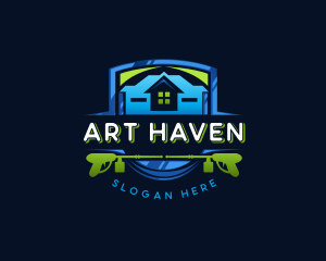 Power Wash Mansion Cleaning logo design