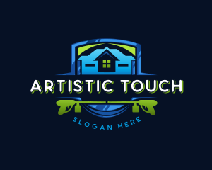 Power Wash Mansion Cleaning logo design