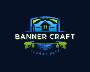 Power Wash Mansion Cleaning logo design