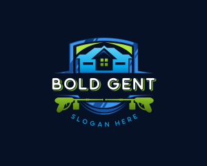 Power Wash Mansion Cleaning logo design