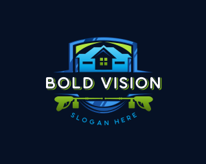 Power Wash Mansion Cleaning logo design