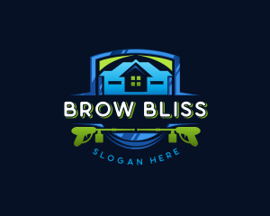 Power Wash Mansion Cleaning logo design