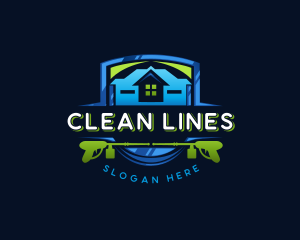 Power Wash Mansion Cleaning logo design