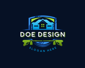 Power Wash Mansion Cleaning logo design