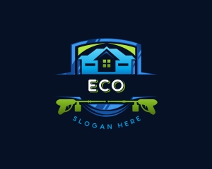 Power Wash Mansion Cleaning logo design