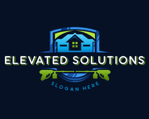 Power Wash Mansion Cleaning logo design