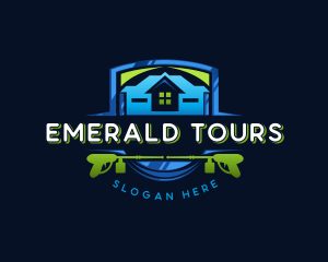 Power Wash Mansion Cleaning logo design